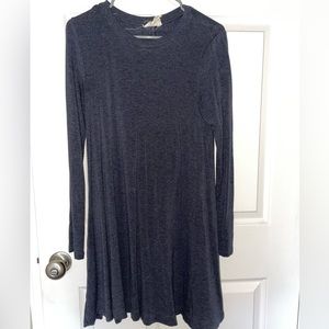 Gray long sleeve fleece Loft Lounge dress XS
